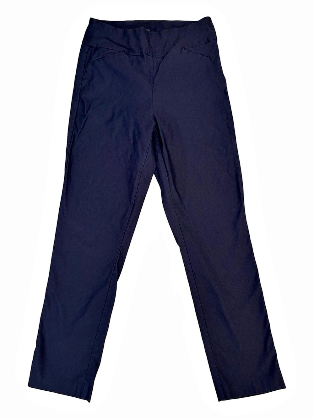 Tribal Pull-On Pants Straight Leg Pants Stretchy Tech Black Size 8